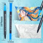 SZTCECDM 24Color Dual-Tip Art Markers Set, Fine & Brush Tips for Adult Coloring Books, Watercolor & Drawing Pens, Artist Marker Pens for Illustration, Sketching, Journal