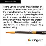 KINGART Premium 7 pc. Original Gold 9040 Series Round Stroke Brush Set, Synthetic Golden Taklon for Acrylic, Oil, Watercolor Paint, Short Handle, 7 Brushes Sizes: 0, 2, 4, 6, 8, 10, 12
