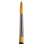 KINGART Premium 7 pc. Original Gold 9040 Series Round Stroke Brush Set, Synthetic Golden Taklon for Acrylic, Oil, Watercolor Paint, Short Handle, 7 Brushes Sizes: 0, 2, 4, 6, 8, 10, 12