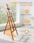 Foldable & Adjustable Art Easel Stand, Pine Wooden Easel Art Easels for Painting Adult Artist Easel Stand for Painting Easle Floor Standing,Large Easel Stand for Display Canvas Wedding,Walunut Easel
