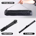 2 Pack Adjustable Art Easel Stand for Painting & Display, 17-66in Aluminum Metal Tripod with Carry Bag, Portable Travel Easel for Adults Artists