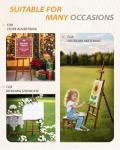 Foldable & Adjustable Art Easel Stand, Pine Wooden Easel Art Easels for Painting Adult Artist Easel Stand for Painting Easle Floor Standing,Large Easel Stand for Display Canvas Wedding,Walunut Easel