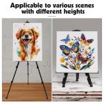 2 Pack Adjustable Art Easel Stand for Painting & Display, 17-66in Aluminum Metal Tripod with Carry Bag, Portable Travel Easel for Adults Artists