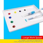 MEEDEN Ceramic Tray Palette, Ceramic Artist Paint Palette, Porcelain Mixing Tray for Watercolor Gouache Painting, Large Mixing Area White Rectangle Palette for Painting Large Artwork