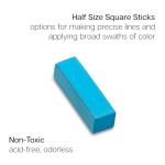 KINGART 50-Piece Soft Pastels, 48 Colors, Extra Free Black & White, Square Chalk for Drawing, Blending, Layering, Shading, Pastels Art Supplies