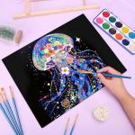 12 Pack Black Canvas for Painting 11x14 Inch, Canvas Boards for Painting, Cotton Primed Acid Free Blank Canvas Panels for Oil, Acrylic Paint and Tempera.