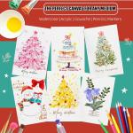 60 Sheets 4x6 Watercolor Postcards Blank, 140lb/300gsm Heavyweight, 100% Cotton Watercolor Paper for Painting, Mailing, Greeting Cards & Holiday Art