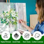 ESRICH Stretched Canvas for Painting 11x14 Inch, 3 Pack Blank Canvas -5/8 in Profile Primed White Canvases for Painting for Oil & Acrylic Paint.