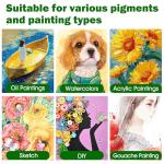 ESRICH Stretched Canvas for Painting 11x14 Inch, 3 Pack Blank Canvas -5/8 in Profile Primed White Canvases for Painting for Oil & Acrylic Paint.