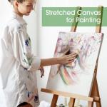 ESRICH Stretched Canvas for Painting 11x14 Inch, 3 Pack Blank Canvas -5/8 in Profile Primed White Canvases for Painting for Oil & Acrylic Paint.