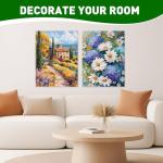 ESRICH Stretched Canvas for Painting 11x14 Inch, 3 Pack Blank Canvas -5/8 in Profile Primed White Canvases for Painting for Oil & Acrylic Paint.