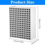 Xaajooio Marker Organizer Holder for 180 Markers, Art Supply Storage Rack with Adjustable Dividers, Desktop Pen Holder for Colored Pencils and Brushes, White