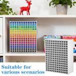 Xaajooio Marker Organizer Holder for 180 Markers, Art Supply Storage Rack with Adjustable Dividers, Desktop Pen Holder for Colored Pencils and Brushes, White