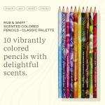 Lifelines Scented Colored Pencils, 10-Pack Classic Palette - Rub & Sniff Color Pencil Set Infused with Essential Oil Blends for Arts & Crafts, Coloring Books & School Supplies