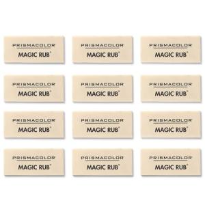 Prismacolor Premier Magic Rub Vinyl Erasers, 12 Pack