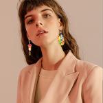 TIANBANGSHI Unique Lightweight Wood Artist Paint Brush Drop Earrings Colorful Paint Palette Charm Dangle Earrings for Women Painter Art Teacher Jewelry Gifts (color palette)