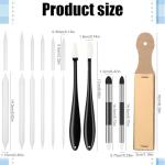 37 PCS Blending Stumps and Tortillions Paper Art Blenders 12 Blending Stumps Set 2 Blendings Sponge Pen 2 Sketch Wipers 20 Sponge Heads 1 Sandpaper Sharpeners for Artist Charcoal Sketch Drawing