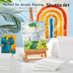 Shuttle Art Stretched Canvas, 20 PCS Value Pack, 5 x 7, 8 x 10 Inches (10 of Each), 100% Cotton, Primed White Canvases for Painting, Stretched Canvas Art Supplies for Acrylic, Oil, Acrylic Pouring