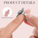 4 Pack Mini Nail Art Palette, Nail Polish Palette, Finger Rings Metal Manicure Palettes Tools, Gel Palettes Manicure for Nails Art Display