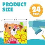 ESRICH Canvas for Painting, 24 Pack Square Canvas Boards for Painting 8x8 Cotton Primed Acid Free Blank Canvas Panels for Oil Paint, Watercolor, Acrylic Paint, Gouache and Tempera.