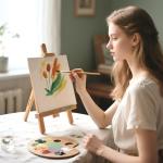 ESRICH Canvas for Painting, 24 Pack Square Canvas Boards for Painting 8x8 Cotton Primed Acid Free Blank Canvas Panels for Oil Paint, Watercolor, Acrylic Paint, Gouache and Tempera.