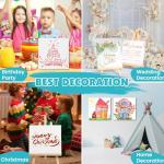 ESRICH Canvas for Painting, 24 Pack Square Canvas Boards for Painting 8x8 Cotton Primed Acid Free Blank Canvas Panels for Oil Paint, Watercolor, Acrylic Paint, Gouache and Tempera.