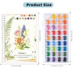 Watercolor Workbook,36 Colors Water Coloring Book, Watercolor Paint Set Portable with 2 Paint Brush,15 Beautiful Paintings for Beginners