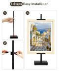 Victawks Adjustable Tabletop Easel Stand, Picture Easels for Display Up to 17" H, Black Metal Picture Frame Holder Stand Table for Art, Photo (1 Pack)