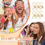 Ecally 6 Pcs Paint Party Favors Art Keychain Painter Palette Brush Keychain Art Teacher Gifts from Student Artist Gifts for Painters Artist Party Gift Supplies