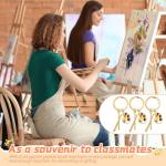 Ecally 6 Pcs Paint Party Favors Art Keychain Painter Palette Brush Keychain Art Teacher Gifts from Student Artist Gifts for Painters Artist Party Gift Supplies