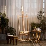 ATWORTH H Frame Art Painting Easel for Adults: Large Wooden Art Easel with Upgrade Hardware, Hold Canvas up to 93" with 4 Wheels- Professional Artist Easel for Painting