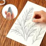 Phinus Kneaded Erasers for Artists, Large Size Grey Kneadable Eraser, Absorbent Kneaded Eraser for Art Supplies, Charcoal Pencils, Sketching Supplies (8 Pack)