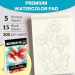 Chalkola Watercolor Paint Set - 64 Water Color Paint Tubes (12ml, 0.4oz), 10 Painting Brushes & 1 Palette, 20 WaterColor Pad | Art Supplies for Adults & Professional Artists
