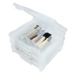 ArtBin 6913ZZ 12" x 12" Portable Art & Craft Organizer with Handle 3-Pack, [3] Plastic Storage Cases, Clear