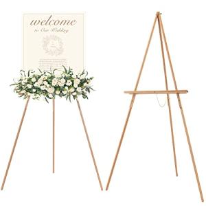 MEEDEN Wood Easel Stand for Display: Wooden Tripod for Poster Board - Wedding Easel Standing for Welcome Sign