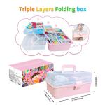 Itopstar 3000 Kids Arts and Crafts Supplies for Kids Crafting Supply in 3 Layered Plastic Art Box All in One Ages 8 9 10 11 & 12 Year Old Girls & Boys Crafting Supply Set