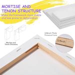 ESRICH Stretched Canvas for Painting, 12 Pack 4x4, 4x6, 8x10, 11x14(3 of Each) Canvas Set, Multi-Size Blank Canvases for Painting, Primed Paint Canvas for Kids, Adults, Beginners, Artists.