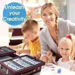 VigorFun Art Supplies, Deluxe Wooden Art Set Crafts Drawing Painting Kit with 2 Sketch Pads, Oil Pastels, Acrylic, Watercolor Paints, Creative Gifts Box for Adults Artist Kids Teens Girls