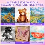 ESRICH Stretched Canvas for Painting, 12 Pack 4x4, 4x6, 8x10, 11x14(3 of Each) Canvas Set, Multi-Size Blank Canvases for Painting, Primed Paint Canvas for Kids, Adults, Beginners, Artists.