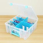 ArtBin Super Satchel Double Deep Compartment Box - Art Storage with 8 Removable Compartments, Smart Closure for Craft Supplies