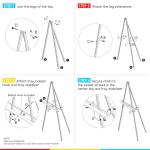 MEEDEN Wood Easel Stand for Display: Wooden Tripod for Poster Board - Wedding Easel Standing for Welcome Sign