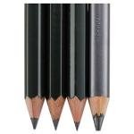Prismacolor 2502 Scholar Graphite Pencil Set, 4B/2B/HB/2H, Kneaded Eraser