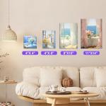 ESRICH Stretched Canvas for Painting, 12 Pack 4x4, 4x6, 8x10, 11x14(3 of Each) Canvas Set, Multi-Size Blank Canvases for Painting, Primed Paint Canvas for Kids, Adults, Beginners, Artists.