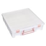ArtBin 6955RL Super Satchel Compartment Box Clear Craft Organizer Storage Case - Rose Gold, Pack of 1