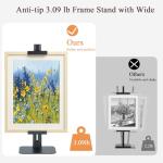 DAZZLIFE Adjustable Tabletop Easel Stand, Adjustable Metal Picture Frame Holder Stand for Display Up to 24" H, Desktop Art Display Stand for Painting, Photos, Canvas, Signs, Books