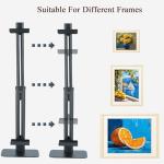DAZZLIFE Adjustable Tabletop Easel Stand, Adjustable Metal Picture Frame Holder Stand for Display Up to 24" H, Desktop Art Display Stand for Painting, Photos, Canvas, Signs, Books