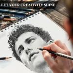 Yagol Sketch Book 9x12 Inch 100 Sheets 68LB/100GSM, Sketch Pad with Spiral-Bound Art Paper for Drawing and Painting for Pencils, Charcoal, Dry Media