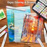 Caliart Pastel Alcohol Markers Brush Tip, 100 Colors Dual Tip Coloring Marker Pen Set Brush & Chisel, Art Supplies Gift for Adults Coloring Book Artists Sketch Drawing Illustration