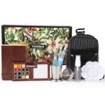 Mini Watercolor Paint Set, Professional Watercolor Set with 15 Colors, Storage Bag, Brush, Cup, Palette & Sketchbook, Portable Travel Paint Kit for Outdoor Sketching, Plein Air Painting