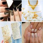 Gold Leaf Flakes,Gold Foil Flakes for Resin，10g Metallic Foil Flakes，for Nail Art, Painting, Crafts, Resin Jewelry Making ， DIY Crafts，Slime and Resin Jewelry Making